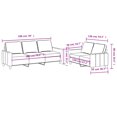 thumbnail image 4 of vidaXL 2 Piece Sofa Set with Cushions Black Fabric, 4 of 4