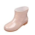thumbnail image 1 of Kcodviy Bottes d'Hiver pour Hommes à Bout Rond Moyen, Bottes de Pluie à Talon Bas, Bottes Longues de Designer pour Femmes, à Boucle, Bottes pour Femmes, 1 of 5