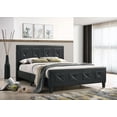 thumbnail image 1 of Aerys Crystal Tufted Upholstered Platform Bed , Black, 1 of 2