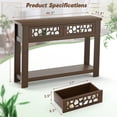 thumbnail image 2 of Gymax 2-tier Console Entryway Table w/ Drawers for Living Room Entrance Rustic Brown, 2 of 10