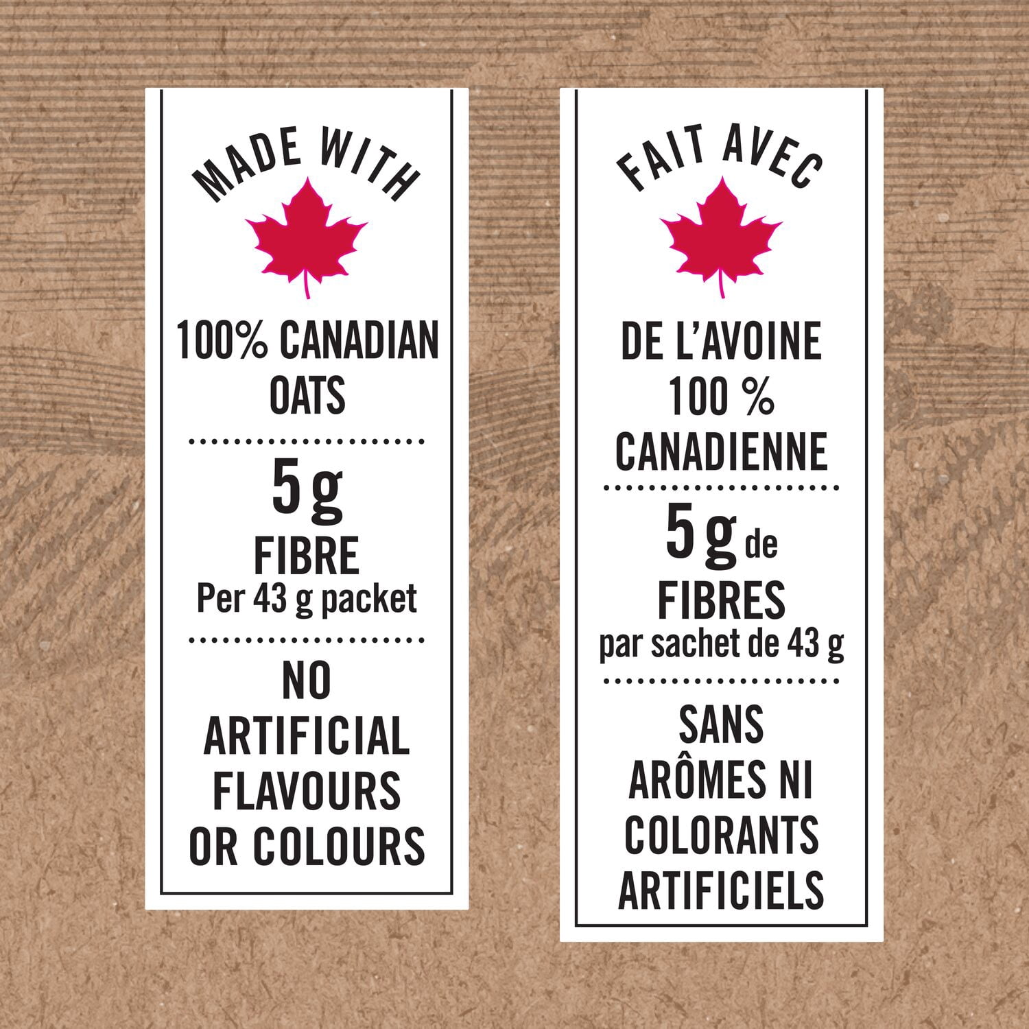Quaker Gruau instantané Teneur élevée en fibres Raisins secs et épices