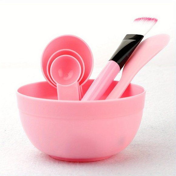 chock A Set Of Plastic Mask Bowl Set Measuring Film Bowl Stick Makeup Brush Measuring Spoon Homemade Beauty Care Tools