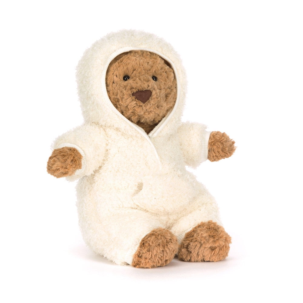 Jellycat Bartholomew Bear All-in-one Outfit Plush Toy, 10.2in, Soft Cuddly Stuffed Animal for Kids & Gifts