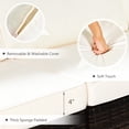 thumbnail image 4 of Costway 7PCS Patio Rattan Furniture Set Fire Pit Table Cover Cushion Off White, 4 of 7