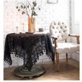 thumbnail image 2 of Abbracc 1pc Tassel Tablecloth Table Cloth Beautiful Washable for Outdoor Dining Room 180×180CM, 2 of 9