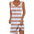 thumbnail image 2 of Pisexur Robe Sans Manches à Col en V pour Femme Été Confort Mode Couleur Unie Poche Robe Sans Manches à Col en V Robe pour Femme en Liquidation, 2 of 5