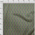 thumbnail image 2 of oneOone Polyester Lycra Fabric Leaves & Floral Block Print Sewing Fabric BTY 56 Inch Wide, 2 of 5