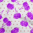 thumbnail image 1 of oneOone Rayon Violet Fabric Cherry Sewing Craft Projects Fabric Prints By Yard 56 Inch Wide, 1 of 4