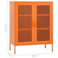 thumbnail image 4 of vidaXL Armoire de Rangement Orange 80x35x101,5 cm Acier, 4 of 5