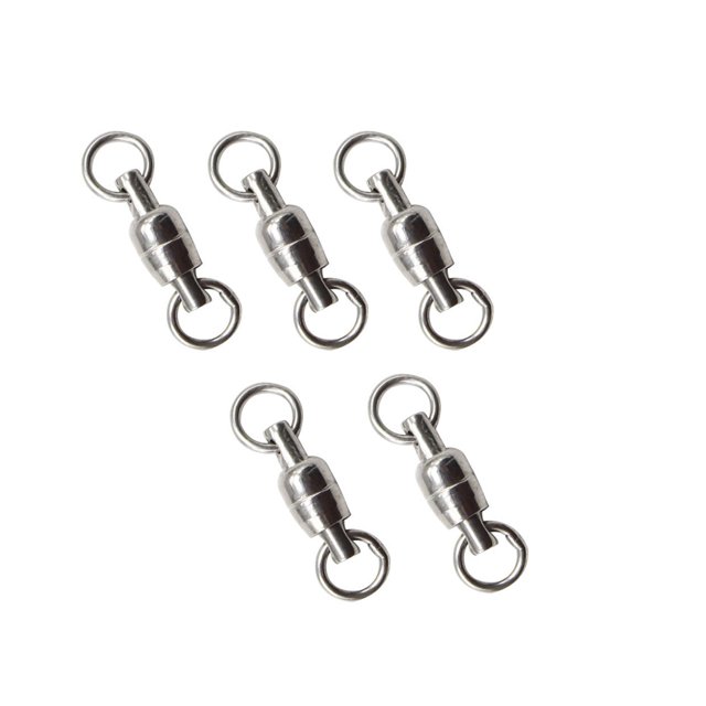 Xingzhi 5 Pcs Connecteurs Pivotants Roulants Anneaux Solides Portables en Acier Inoxydable Pièces de Pêche 8
