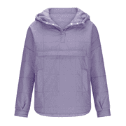 iHPH7 Quilted Jackets for Women Winter Coats for Women's Outerwear Thick Winter Coats for Women Womens Puffer Jacket with Hood Parkas for Women Warm Coats for Women Purple M