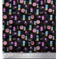 thumbnail image 1 of Soimoi Rayon Fabric Donuts Food Decor Fabric Printed Yard 56 Inch Wide, 1 of 5