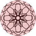 thumbnail image 1 of Ahgly Company Machine Washable Indoor Round Transitional Light Rose Pink Area Rugs, 5' Round, 1 of 7