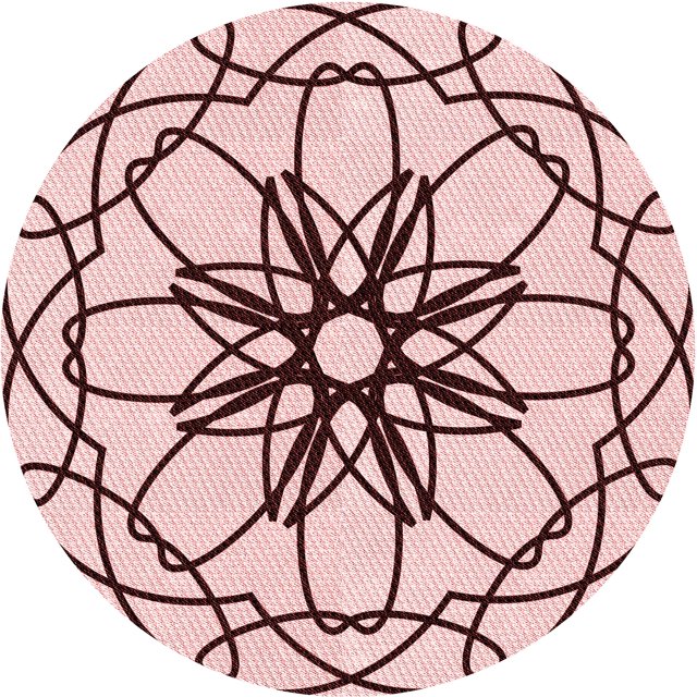 Ahgly Company Machine Washable Indoor Round Transitional Light Rose Pink Area Rugs, 5' Round