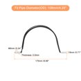 thumbnail image 2 of Unique Bargains 6Pack 4-1/4' Cable Clamp U Shape Stainless Steel Rubber Cushioned Pipe Strap, 2 of 5