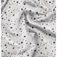 thumbnail image 1 of Soimoi Brown Poly Georgette Fabric Stars Star Print Sewing Fabric Yard 42 Inch Wide, 1 of 6