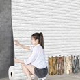thumbnail image 2 of Estbridge [Waterproof 3D Brick Stickers] 3D Brick Wallpaper Stickers | Peel & Stick Waterproof Vinyl Wall Panels with Realistic Textured Brick Design  Easy to Clean & Cut for Living Room, 2 of 7