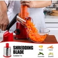 thumbnail image 4 of Geedel Kitchen Cheese Grater, Rotary Mandoline Vegetable Slicer with Interchangeable Blades, Easy to Use Rotary Grater Slicer for Fruit, Vegetables, Nuts, 4 of 7
