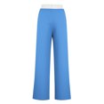 thumbnail image 3 of Pants for Women, Womens Fashionable Striped Printed Drawstring Wide Leg Pants, 3 of 4