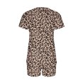 thumbnail image 2 of Birdeem Ensemble de Pyjama Confortable pour Femmes 2 Pcs Col en V Manches Courtes Ensemble de Sport, 2 of 4