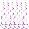 thumbnail image 5 of mmirethe 6pack/lot Swirl Pendant For Graduation Celebration Exquisite Craft Wide Application Birthday Star Spiral Pendant PVC Rose Purple 2Set, 5 of 5