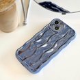 thumbnail image 2 of ORUYROP Designed for iPhone 15 Pro Case,Water Ripple Pattern Curly Wave Frame Soft Cute Phone Cover for Men Women Girls（iPhone 15 Pro,Blue）, 2 of 7