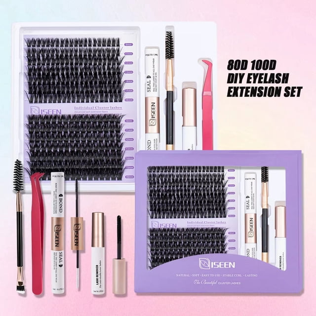DIY Lash Extension Kit: Mixed Style Lash Clusters with Bond & Seal...