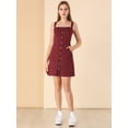 thumbnail image 3 of INSPIRE CHIC Women's Classic Adjustable Strap A-Line Overall Denim Dress, 3 of 6
