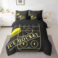 thumbnail image 2 of YST Sports Theme 7-Piece Comforter Set, 7-Piece, Sports, Yellow Black, Full Size, 2 of 4