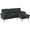 Black, variant on HOMCOM L-Shape Sofa with Right Chaise Lounge and Rubber Wooden Legs, Blue