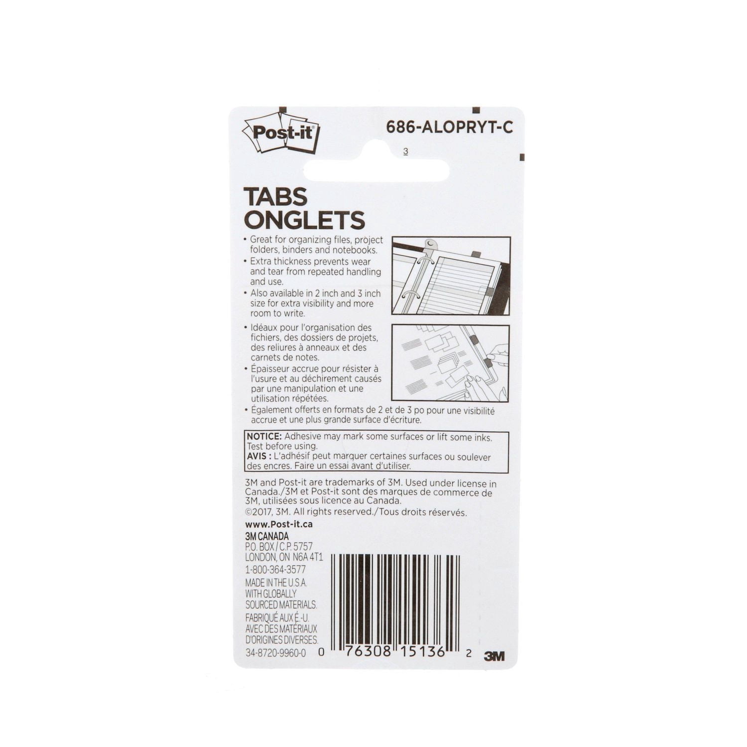 Post-it® Tabs 686-ALOPRYT-C, Assorted Colours
