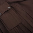 thumbnail image 4 of XZNGL Men Casual Solid Snap Fastener Have Pockets Pleated Skirt Short Skirt, 4 of 4