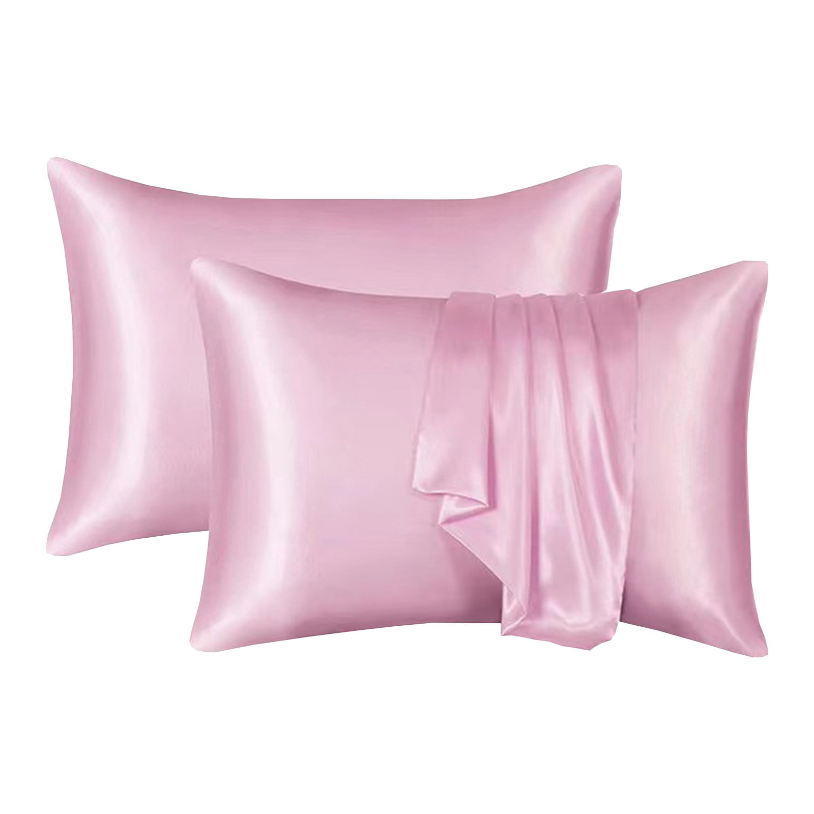 Fall Pillow Covers,2 Pcs Emulation Silk Satin Pillowcase Comfortable Pillow Cover Pillowcase for Bed Throw Hair Beauty Pillow Covers,Throw Pillow Covers,Satin Pillowcase for Hair