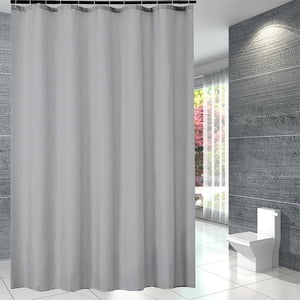 Aidoshy Gray Shower Curtain Fabric Plain Color Thickened And Polyester Bathroom Partition Curtains And Door Curtains Shower Curtain Liner Bathroom