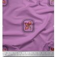thumbnail image 1 of Soimoi Moss Georgette Fabric Square & Floral Artistic Print Fabric by the Yard 42 Inch Wide, 1 of 1
