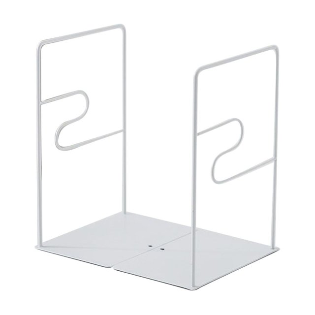 LCXmlly Sturdy Book Stand Simple Desktop Reading Book Holder Hollow Metal Book Clip Stand for Office Desktop Storage Student Learning 1 Pair