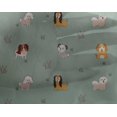 thumbnail image 4 of oneOone Tissu Georgette Viscose Imprimé Herbe & Chiots Chien BTY 42 Pouces de Large, 4 of 4