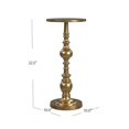 thumbnail image 4 of Beaumont Lane Transitional Metal Pedestal Side Table - Antique Gold, 4 of 6