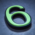 thumbnail image 1 of Glow in the Dark House Numbers - Green / Solar Powered House Numbers - Green, 1 of 6