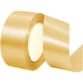 thumbnail image 1 of ORUYROP 1-1/2 Inch Wide Double Face Satin Ribbon-25 Yards，Gift Bag Decoration Wedding Chair Back Handmade Bow (Light champagne), 1 of 7