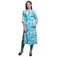 thumbnail image 1 of Bimba Kurti Imprimée à Manches 3/4 Tenue d'Été Kurta Tunique Droite pour Femmes, 1 of 6