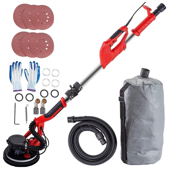 VEVOR Drywall Sander 850W, Electric Drywall Sander, Variable Speed 800-1750 RPM, Foldable Sheetrock Sander, with Telescope Handle, Electric Sander