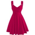 thumbnail image 1 of Robes pour Femmes 2024 Été Robe Ample Unie à Bretelles Sans Manches à Col en V Robe Aguichant Rabais de 50 % Liquidation!, 1 of 2