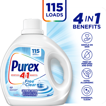 Purex® Free & Clear Liquid Laundry Detergent, 3.85L, 115 wash loads