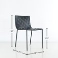 thumbnail image 2 of Soho Mid-century Modern Leather Weave Side Chair - Contract Grade, 2 of 7