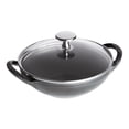 thumbnail image 1 of STAUB Specialities 16 cm / 6.5 inch Cast Iron Mini Wok, Graphite-Grey, 1 of 2
