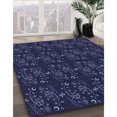 thumbnail image 3 of Ahgly Company Tapis d'Intérieur Lavable à la Machine, Carré, Transitionnel, Violet Pervenche Profond, Tapis de Zone, 7 Pieds Carré, 3 of 7