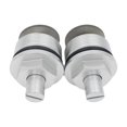 thumbnail image 3 of DYNWAVECA 2 Pieces Front Shock Absorption Screws Cover Cap Metal Easy Installation Motorcycle Replacement for CBR250 250 Accessories Silver, 3 of 9