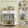 thumbnail image 4 of HOMCOM Kitchen Island with Storage and Power Outlets, Rolling Kitchen Cart, 4 of 10