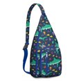 thumbnail image 1 of Tropical Reef Shark Sling Bag - Colorful Coral Environment Pattern, 1 of 4